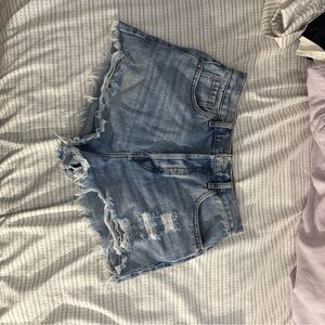 PacSun Blue Jean Shorts Distressed Casual